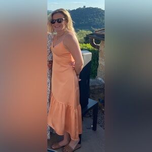 Elegant Orange Claudie Pierlot Sleeveless Dress